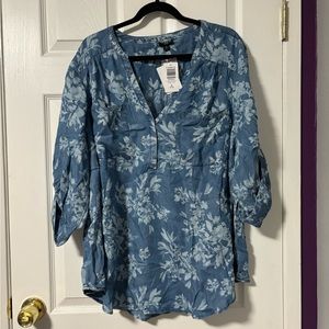 Torrid Size 3 Floral Blouse NWT